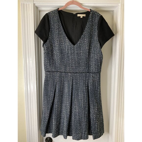 Banana Republic Wool Blend Fit and Flare Tweed Dress Size 14 - Picture 1 of 6